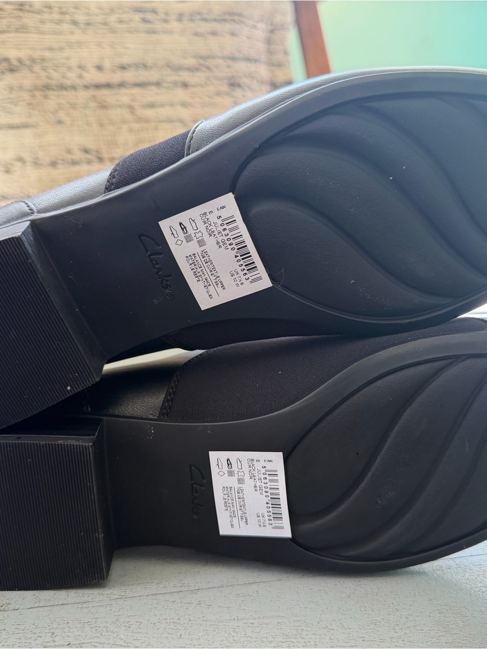 NEW Clarks Juliet Gem Slip-On Black Leather 10 - Picture 4 of 6